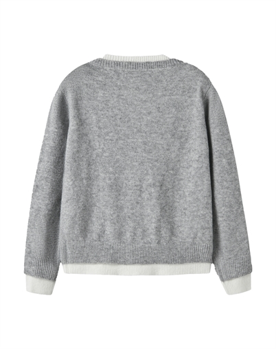 Name it - NKFNikita Strik Cardigan - Grey Melange